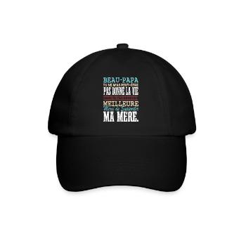 Drôle Beau Papa Fête Des Pères - Casquette classique - noir/noir - Devant