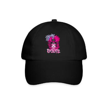 Kitsun Vaporwave Japanese Kami Vaporwave Kitsune - Baseball Cap - black/black - Front