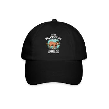 Volksschule Geschafft Absolvent Abgänger - Baseballkappe - Schwarz/Schwarz - Vorne
