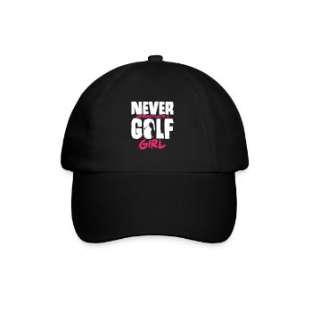 Golfspielerin Golf Golfverein Golfplatz Golfsport - Baseballkappe - Schwarz/Schwarz - Vorne