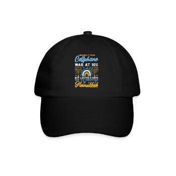 Chanukka Hanukka Dreidel Latkes Hanukkah - Baseball Cap - black/black - Front