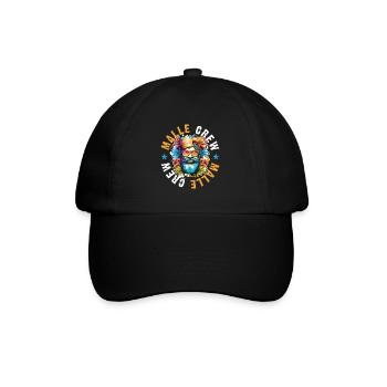 Malle Crew König Mallorca Team Urlaub - Baseballkappe - Schwarz/Schwarz - Vorne