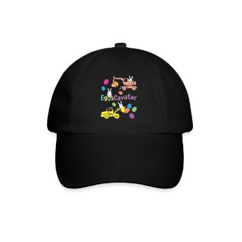 Easter For Boys Toddlers Eggs Cavator Funny - Baseball Cap - black/black - Front