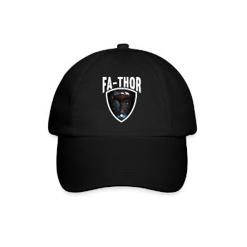 Papa Vathor Va Thor Vatertag Vatertagsgeschenk - Baseballkappe - Schwarz/Schwarz - Vorne
