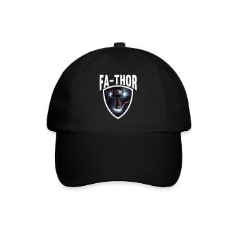 Papa Vathor Va Thor Vatertag Vatertagsgeschenk - Baseballkappe - Schwarz/Schwarz - Vorne