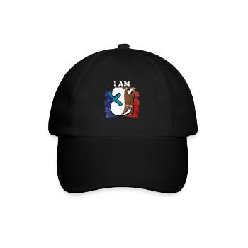 I am 3 sloth - Baseball Cap - black/black - Front
