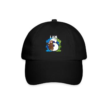 I am 6 sloth - Baseball Cap - black/black - Front