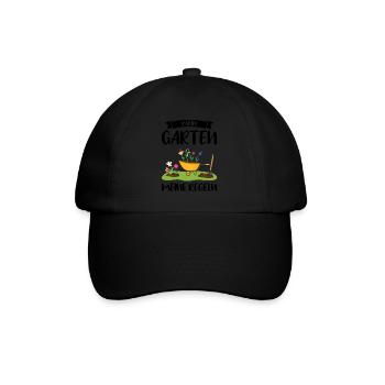 Garten Pflanze Gartenarbeit Geschenk - Baseballkappe - Schwarz/Schwarz - Vorne