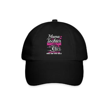 tolles Muttertag Spruch - ein Herz und eine Seele. - Baseballkappe - Schwarz/Schwarz - Vorne