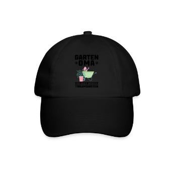 Garten Oma Hobbygärtner Geschenk - Baseballkappe - Schwarz/Schwarz - Vorne