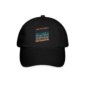 J’ai un cerveau de père - Casquette classique - noir/noir - Devant