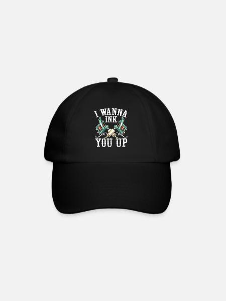 Ich will dich einfärben Tätowierer Tätowierung Tat - Baseballkappe - Schwarz/Schwarz