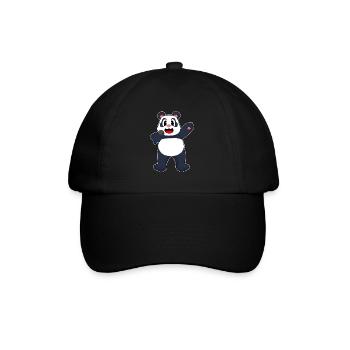 Panda Singer Chant au micro - Casquette classique - noir/noir - Devant