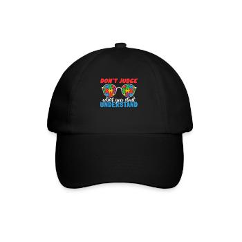 Sensibilisation à l’autisme – Ne jugez pas ce que - Casquette classique - noir/noir - Devant