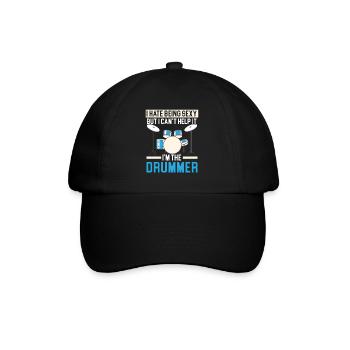 Drummer Musical Instrument Musician Drum Player - Baseball Cap - black/black - Front