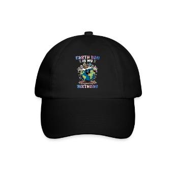 Earth Day ist mein Geburtstag Umweltschutz - Baseballkappe - Schwarz/Schwarz - Vorne