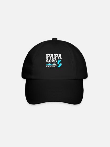 Vater 2023 Werdender Papa Loading 2023 - Baseballkappe - Schwarz/Schwarz