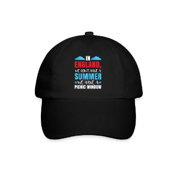 In England We Don't Have Summer - Baseball Cap - black/black - Front