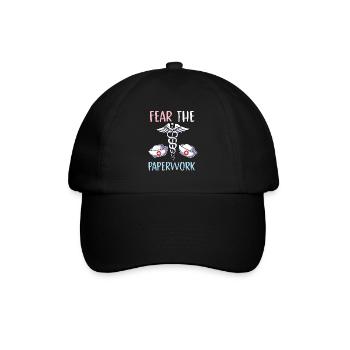 craignez la paperasse Conception pour un hôpital - Casquette classique - noir/noir - Devant
