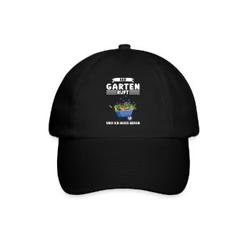 Garten Pflanze Gärtnerei Geschenk - Baseballkappe - Schwarz/Schwarz - Vorne