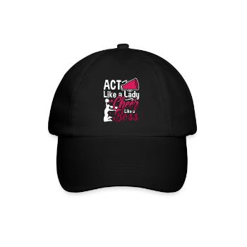 Cheerleading Agir comme une dame Cheer comme un acclamation - Casquette classique - noir/noir - Devant
