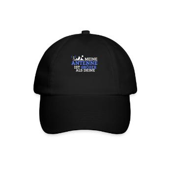 Meine Antenne Ist Größer Als Deine - Baseballkappe - Schwarz/Schwarz - Vorne