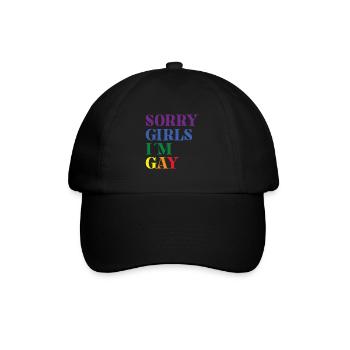 Sorry Mädels Ich Bin Schwul - Bisexuell - Baseballkappe - Schwarz/Schwarz - Vorne