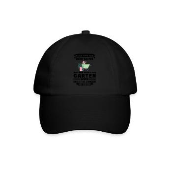 Garten Pflanze Pflanzen Geschenk - Baseballkappe - Schwarz/Schwarz - Vorne
