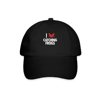 I Love Catching Frogs Tree Frog Toad Frog - Baseball Cap - black/black - Front