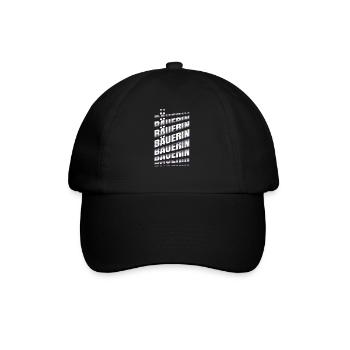 Bauern Spruch Landwirtin Bäuerin - Baseballkappe - Schwarz/Schwarz - Vorne