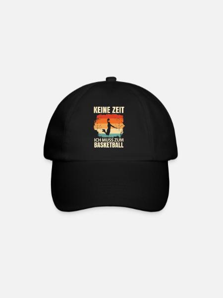 Basketballkorb Rucksack Basketball Court Geschenk - Baseballkappe - Schwarz/Schwarz