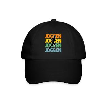Läufer Joggen Laufen - Baseballkappe - Schwarz/Schwarz - Vorne
