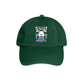 Lapin de Pâques Panier de Pâques Lapin Oeufs de Pâques - Casquette classique - vert bouteille - Devant