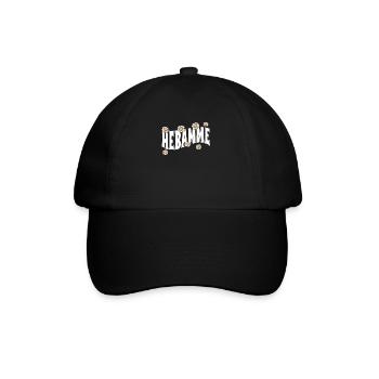 Geburtshelferin niedliche Blumen Hebamme - Baseballkappe - Schwarz/Schwarz - Vorne