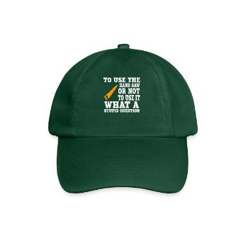 Grande scie à main Dicton Charpentier - Casquette classique - vert bouteille - Devant