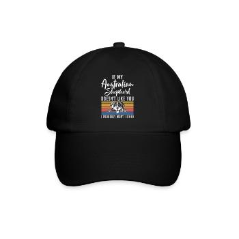 Cadeaux de berger australien - Casquette classique - noir/noir - Devant