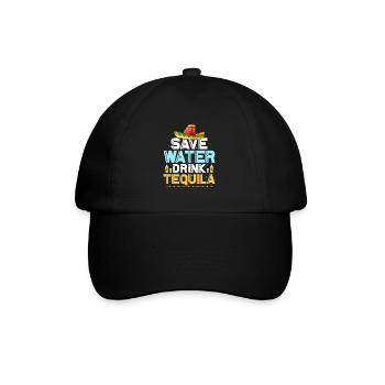 Save Water Drink Tequila Party Cinco De Mayo - Baseball Cap - black/black - Front