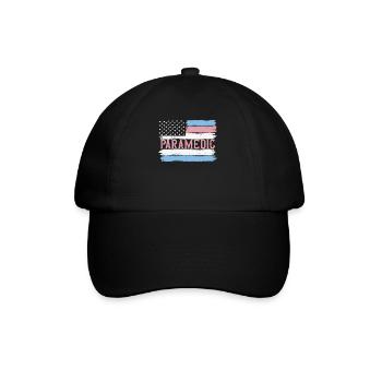 US Pride Rescuer Ambulance Gift Idea - Baseballkappe - Schwarz/Schwarz - Vorne