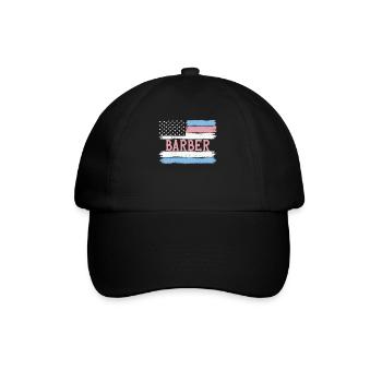 US Pride Hairdresser Stylist Gift Idea - Baseballkappe - Schwarz/Schwarz - Vorne