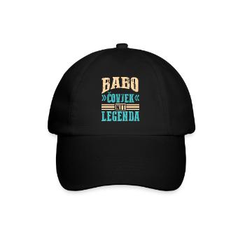 Babo Bosnien Vater Bosnischer Papa Balkan Bosna - Baseballkappe - Schwarz/Schwarz - Vorne