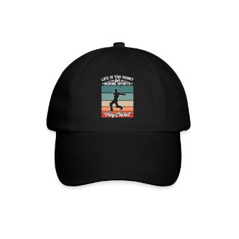 Life is too short for boring people - Baseball Cap - black/black - Front