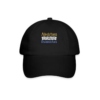 Autism awareness - abilities predominate - Baseball Cap - black/black - Front