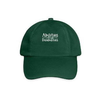 Autism awareness - abilities predominate - Baseball Cap - bottle green - Front