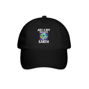 Erde Planet Geschenk - Baseballkappe - Schwarz/Schwarz - Vorne