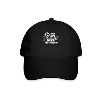 Je sais que je joue comme une fille essaie de suivre - Casquette classique - noir/noir - Devant