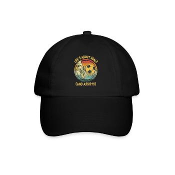 Im Leben geht es um Tore und Assists im Fußball - Baseballkappe - Schwarz/Schwarz - Vorne