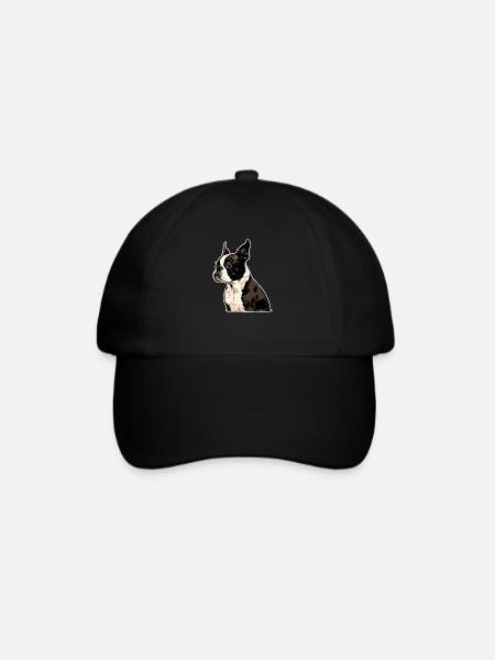 Boston Terrier - Baseballkappe - Schwarz/Schwarz