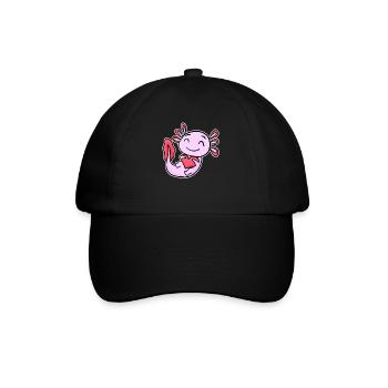 Axolotl Heart Love - Heart Motif - Casquette classique - noir/noir - Devant