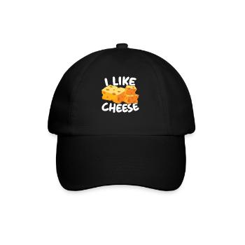 I Like Cheese Eater Cheesy Food Lover Foodie - Baseball Cap - black/black - Front