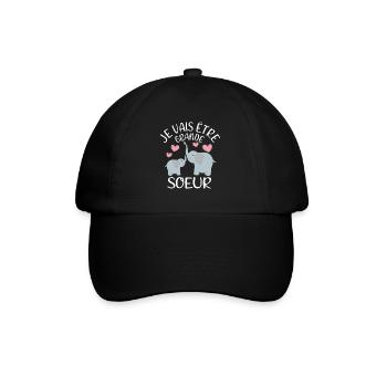 Future Grande Sœur Eléphant - Baseballkappe - Schwarz/Schwarz - Vorne